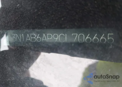 2012 Nissan Sentra 2.0 Sl из США, поврежденный, VIN 3N1AB6AP9CL706665